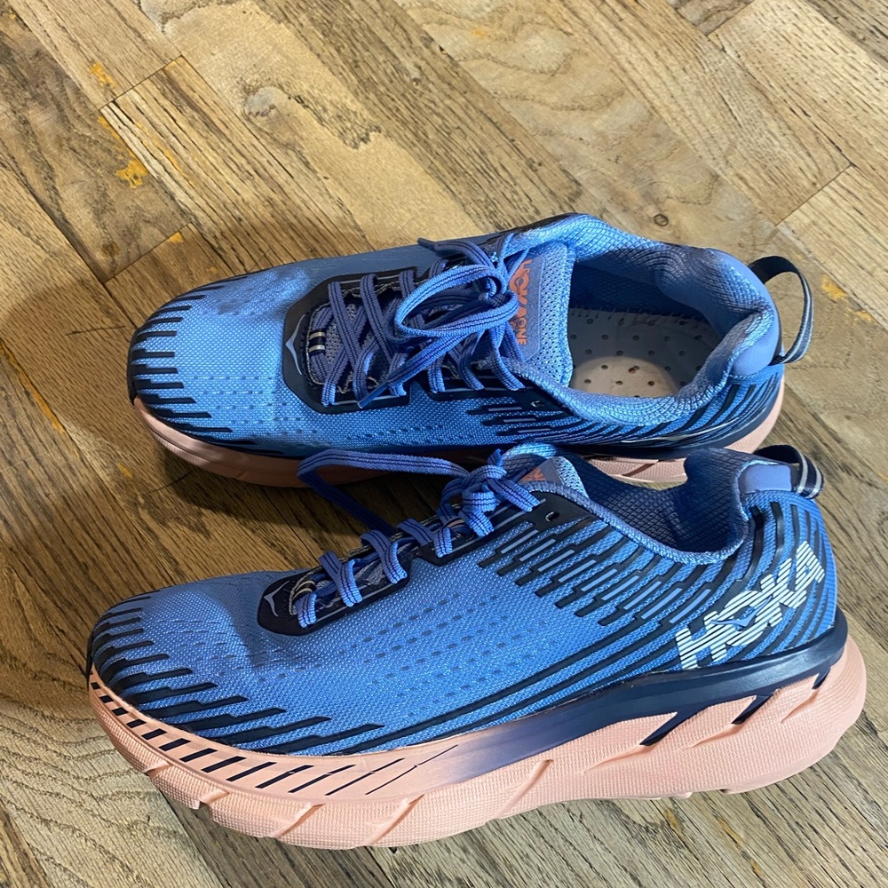 Hoka Clifton 5 Blue and Pink Women's Shoes